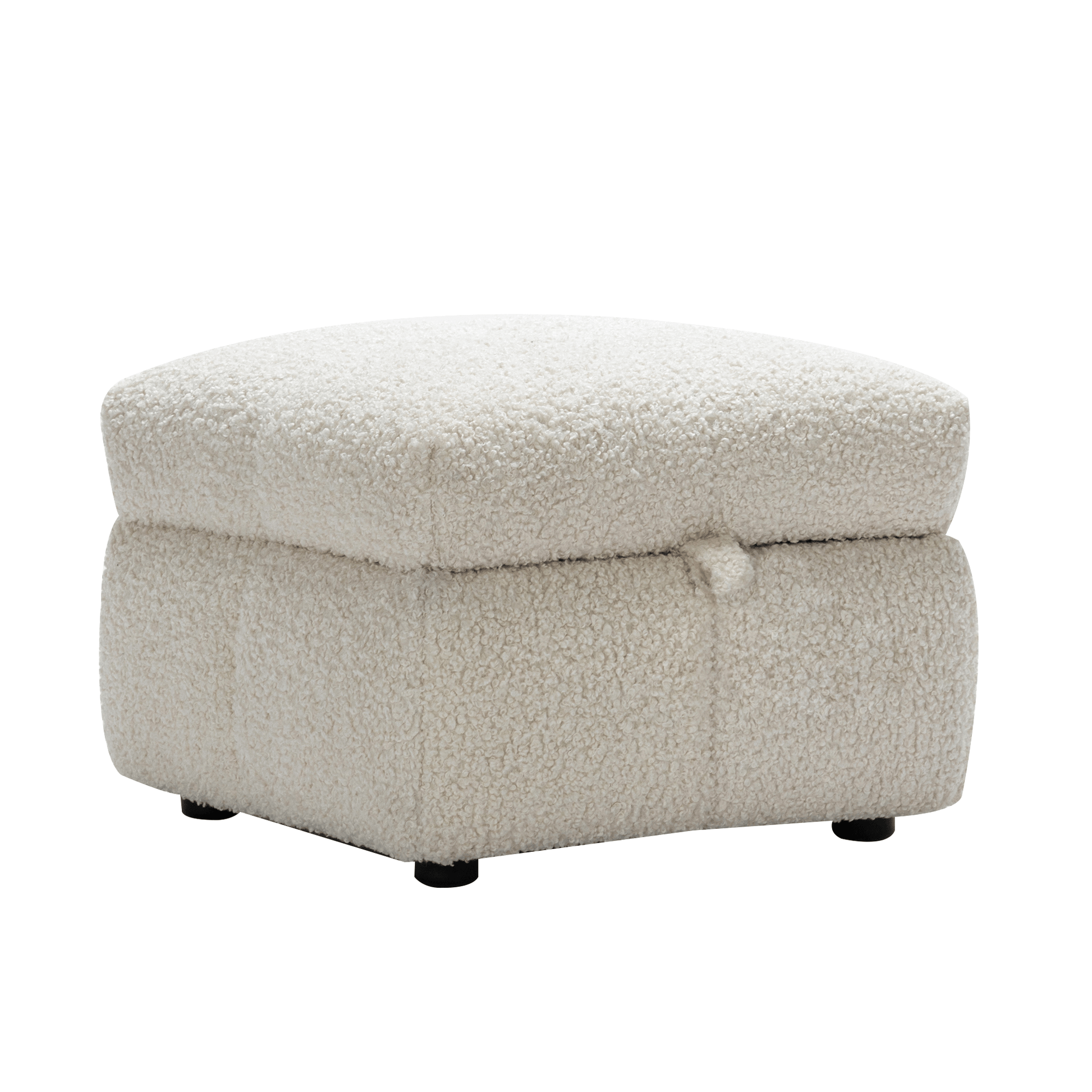 Small Couch, Sectional with Ottoman - Beige