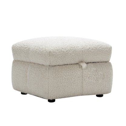 Small Couch, Sectional with Ottoman - Beige