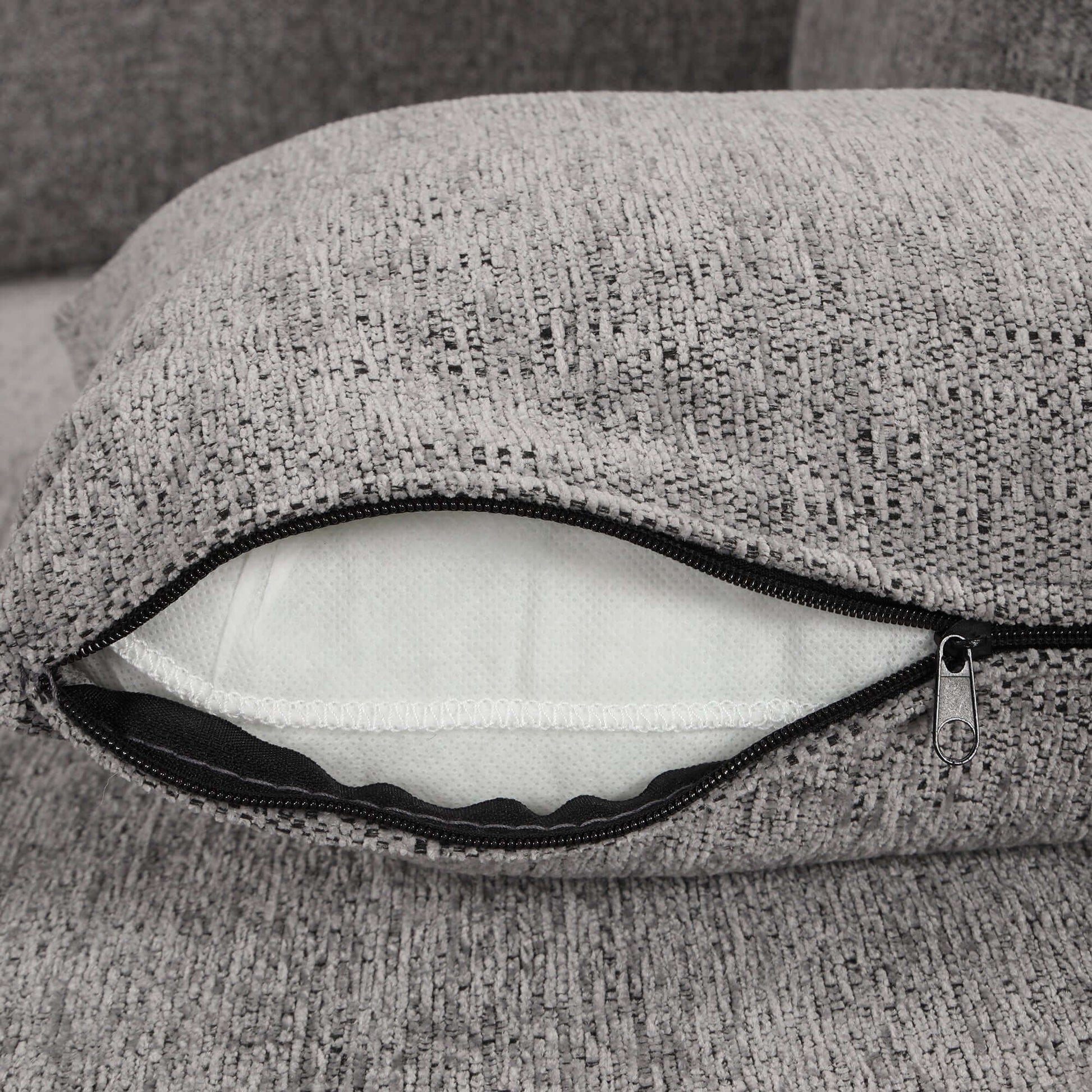 Louie Sectional Sleeper Sofa, Couch with Chaise and Storage - Gray