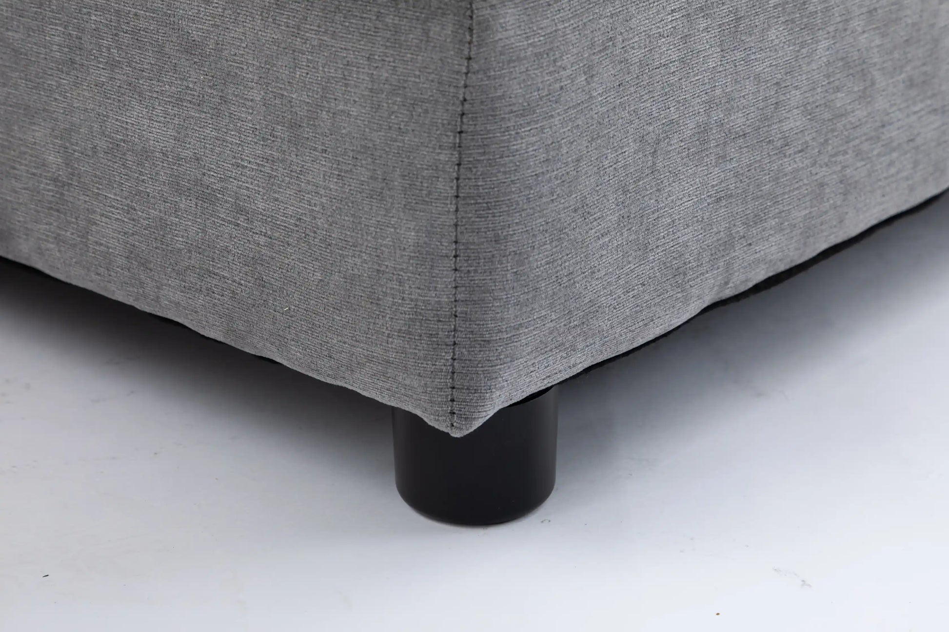 Louie Sofa L Shape, Modular Couch with Ottoman - Gray