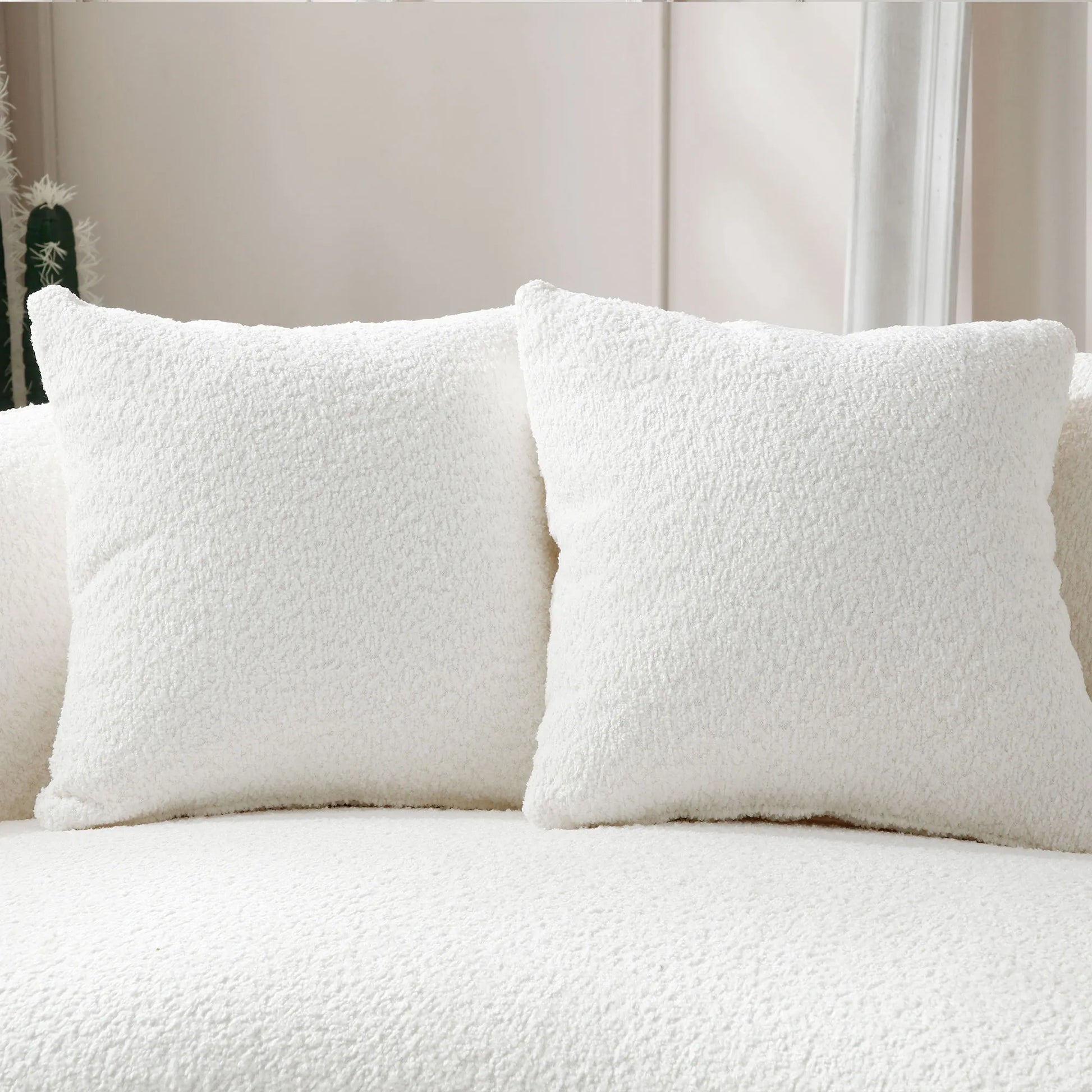 Modern Curved Sofa, Large Comfy Couch, White