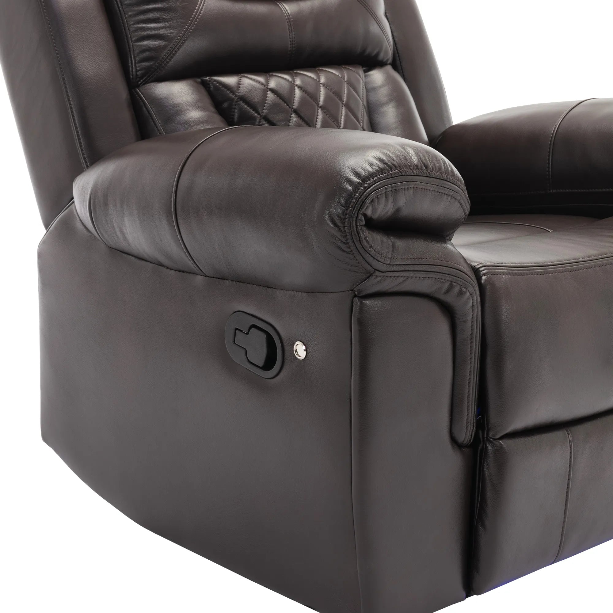 Louie Luxury Recliner Sofa Set, Home Theater Seating with LED Lights