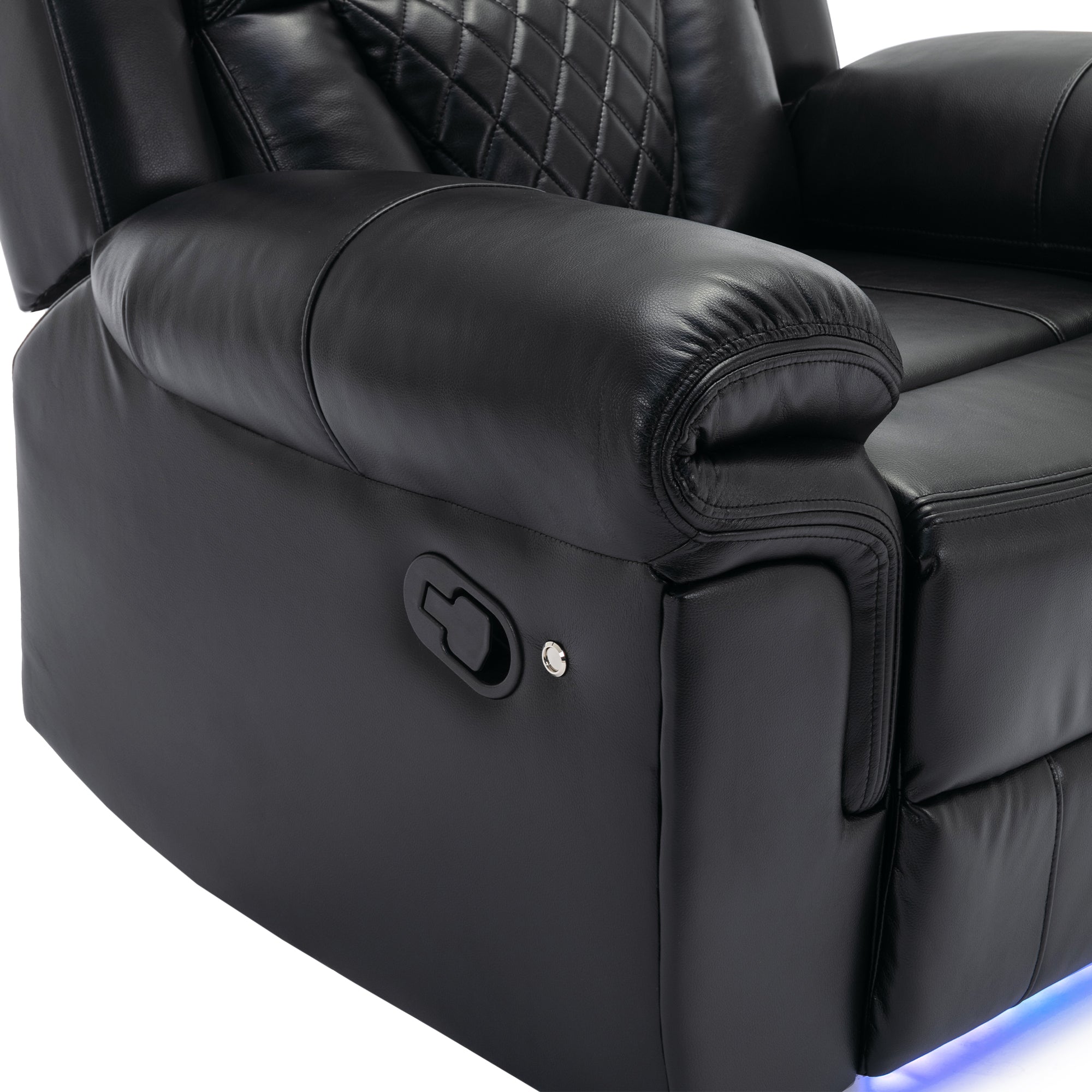 Louie Luxury Recliner Sofa Set, Home Theater Seating with LED Lights