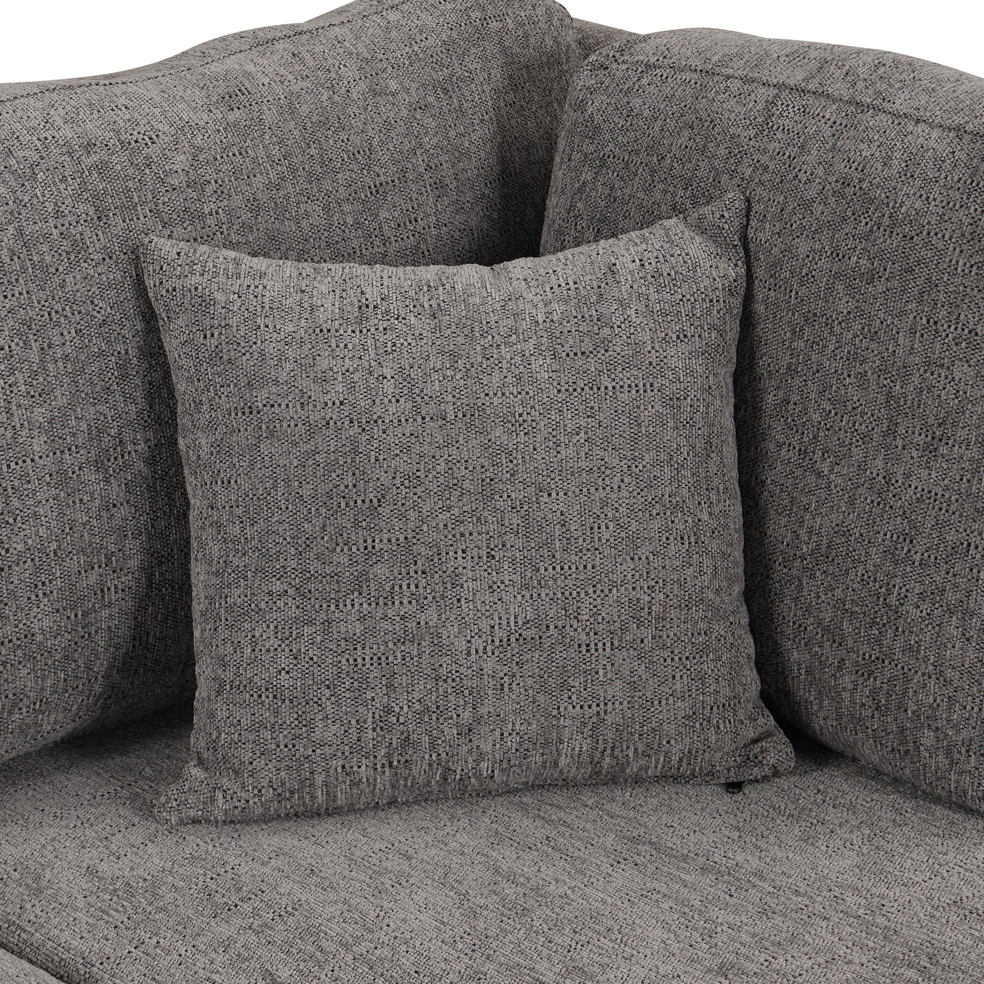 Louie Sectional Sleeper Sofa, Couch with Chaise and Storage - Gray