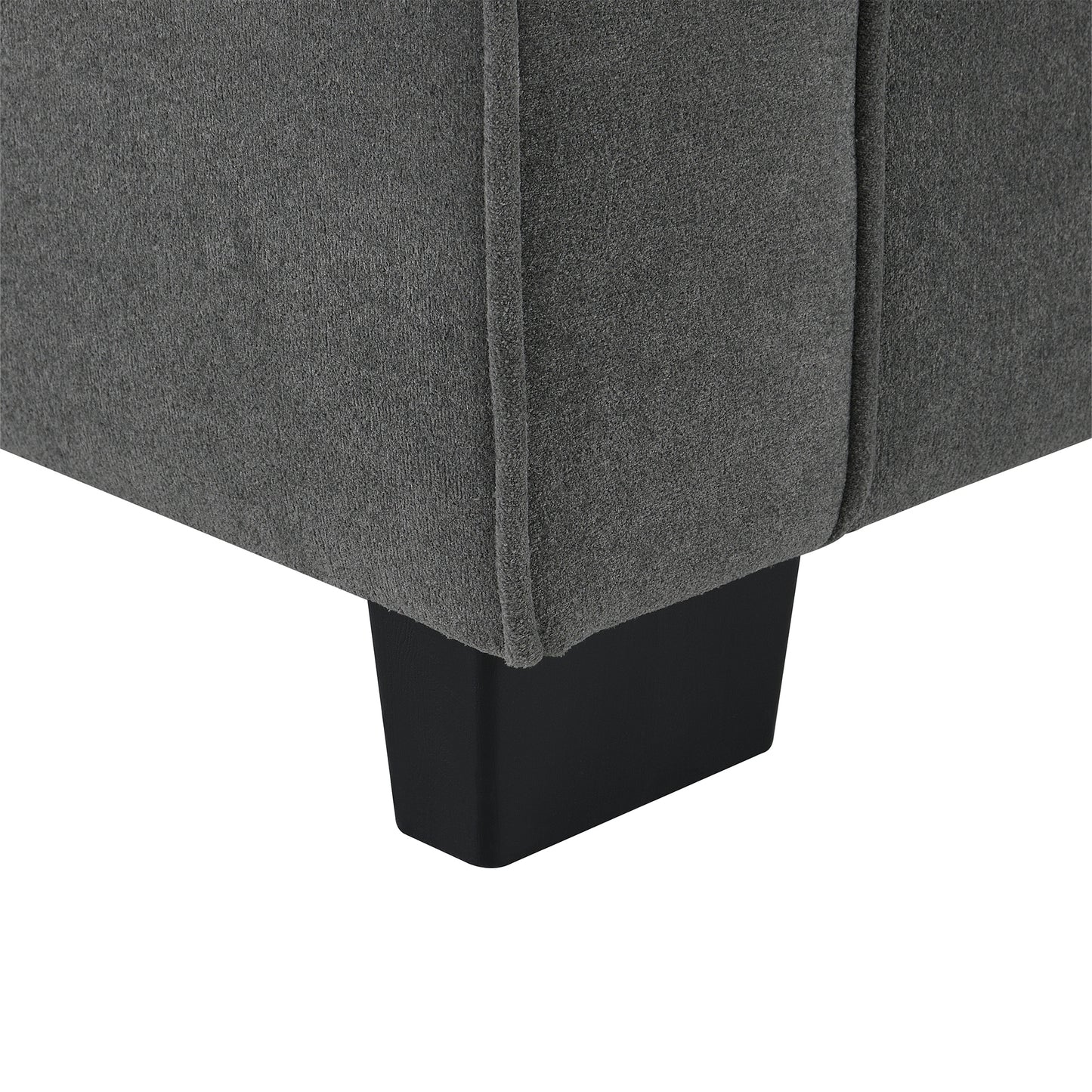 Corner Sectional Sofa, L-Shaped Comfy Couch, Gray