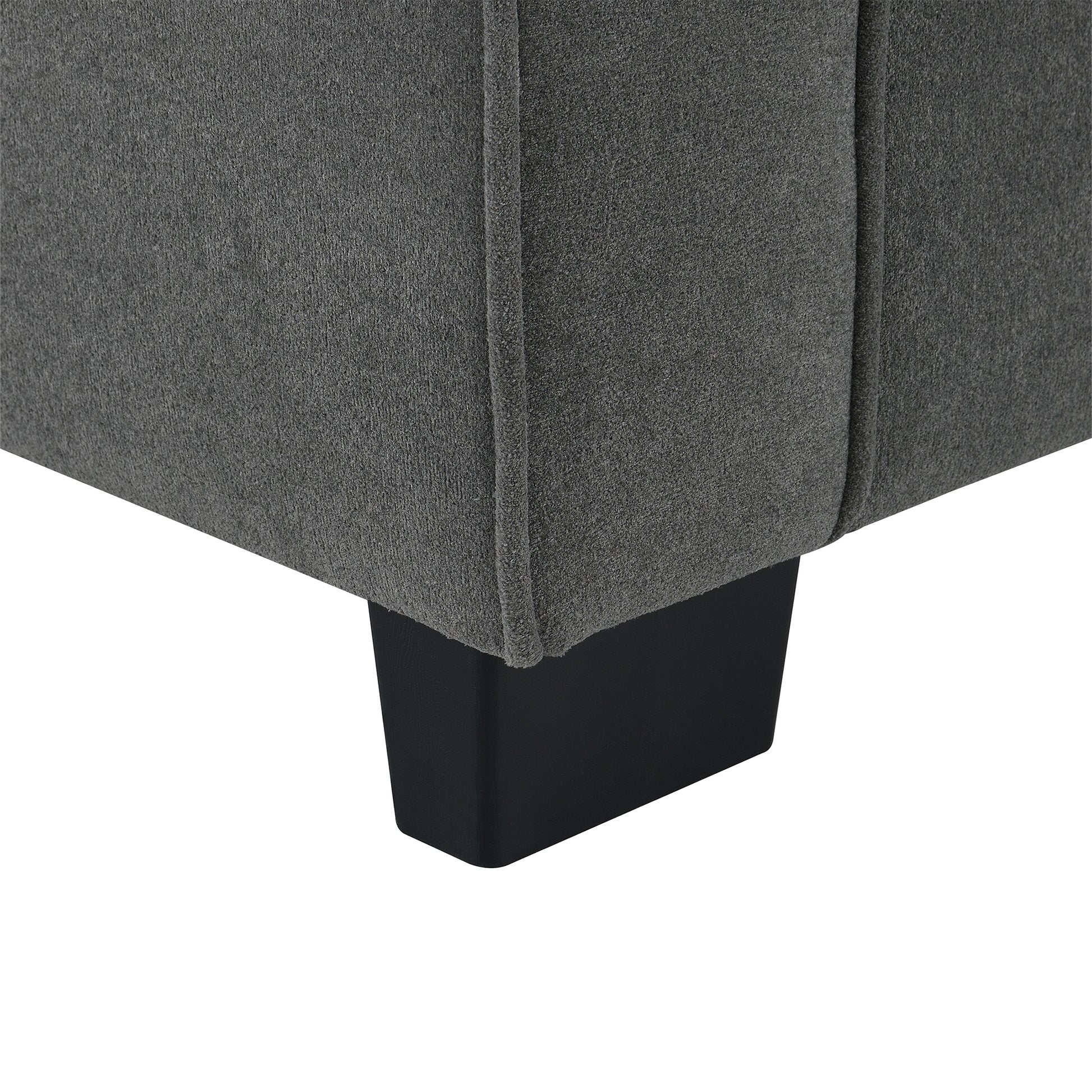 Corner Sectional Sofa, L-Shaped Comfy Couch, Gray