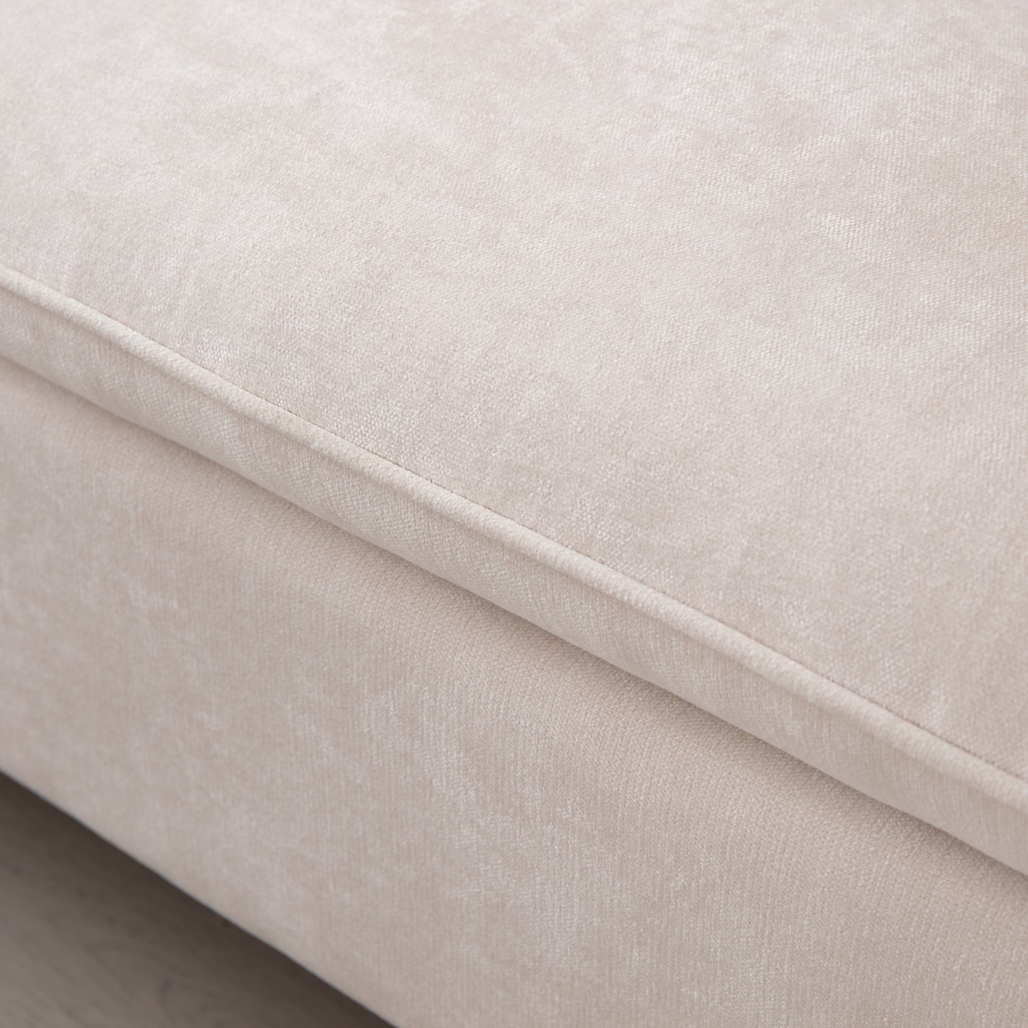 Modern U-Shaped Beige Sectional Sofa, Double Chaise Couch, Beige