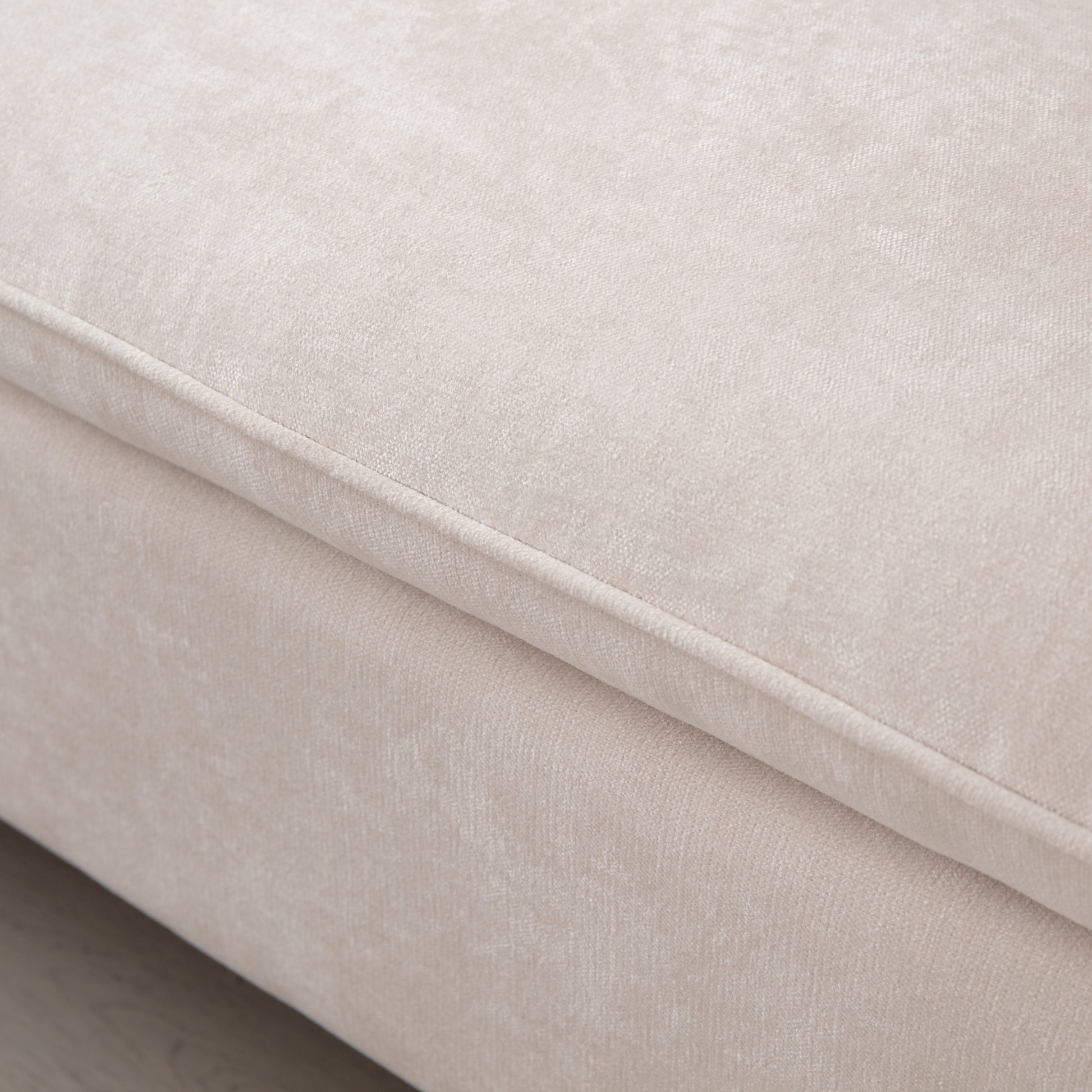 Modern U-Shaped Beige Sectional Sofa, Double Chaise Couch, Beige