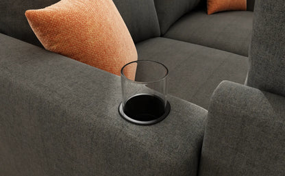 Large Sectional Couch with Storage, Sofa with Chaise- Gray