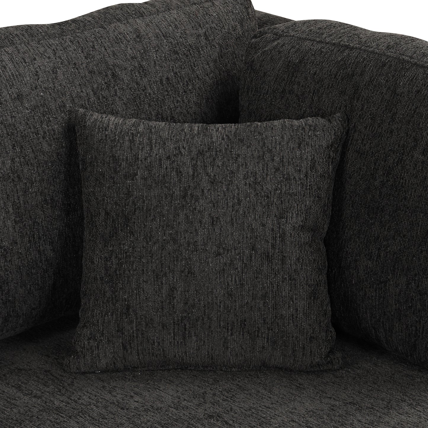 Louie Sectional Sleeper Sofa, Couch with Chaise and Storage - Black