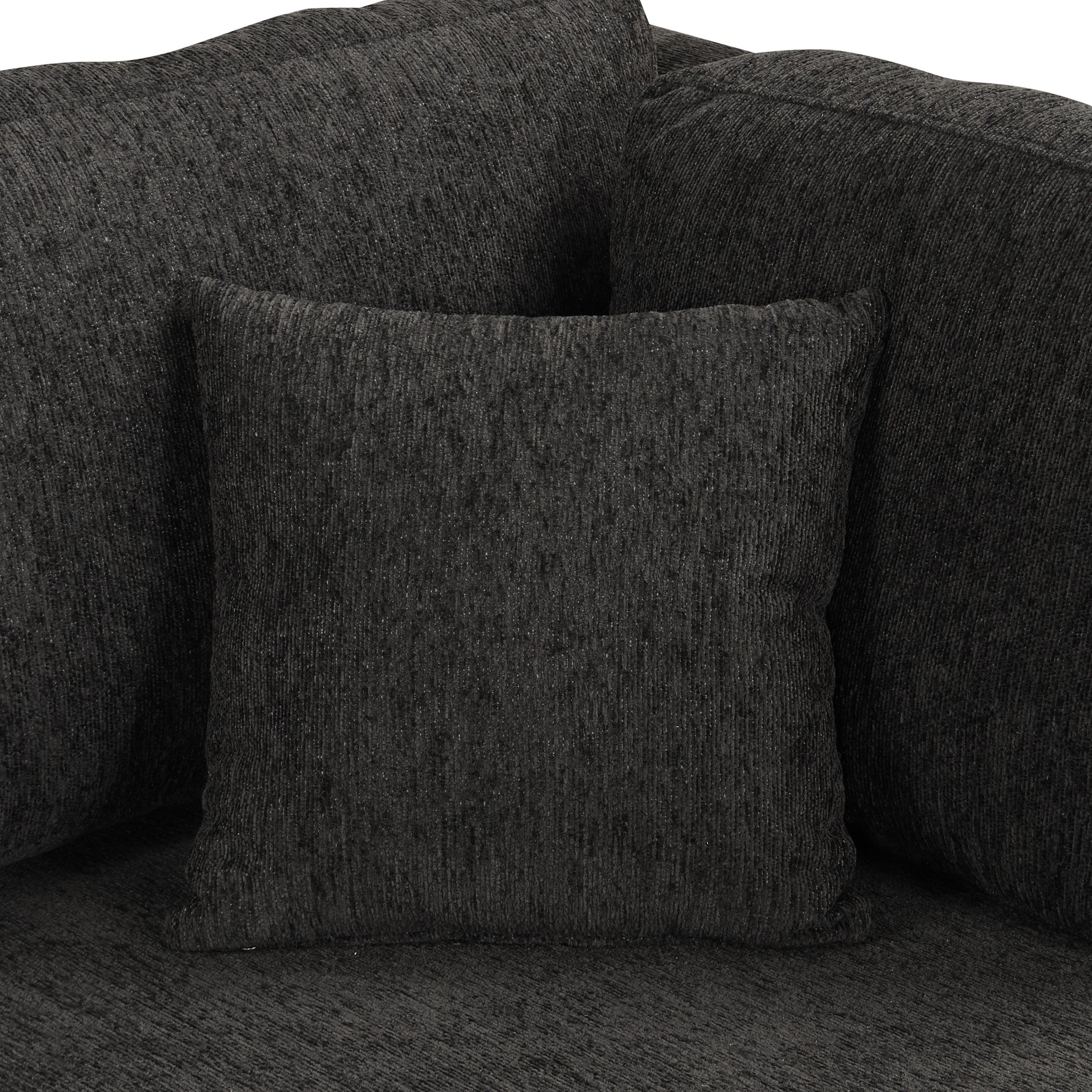 Louie Sectional Sleeper Sofa, Couch with Chaise and Storage - Black