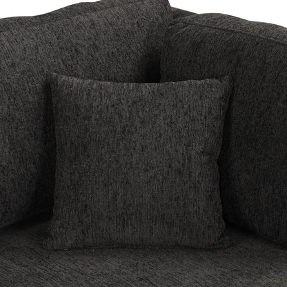 Louie Sectional Sleeper Sofa, Couch with Chaise and Storage - Black