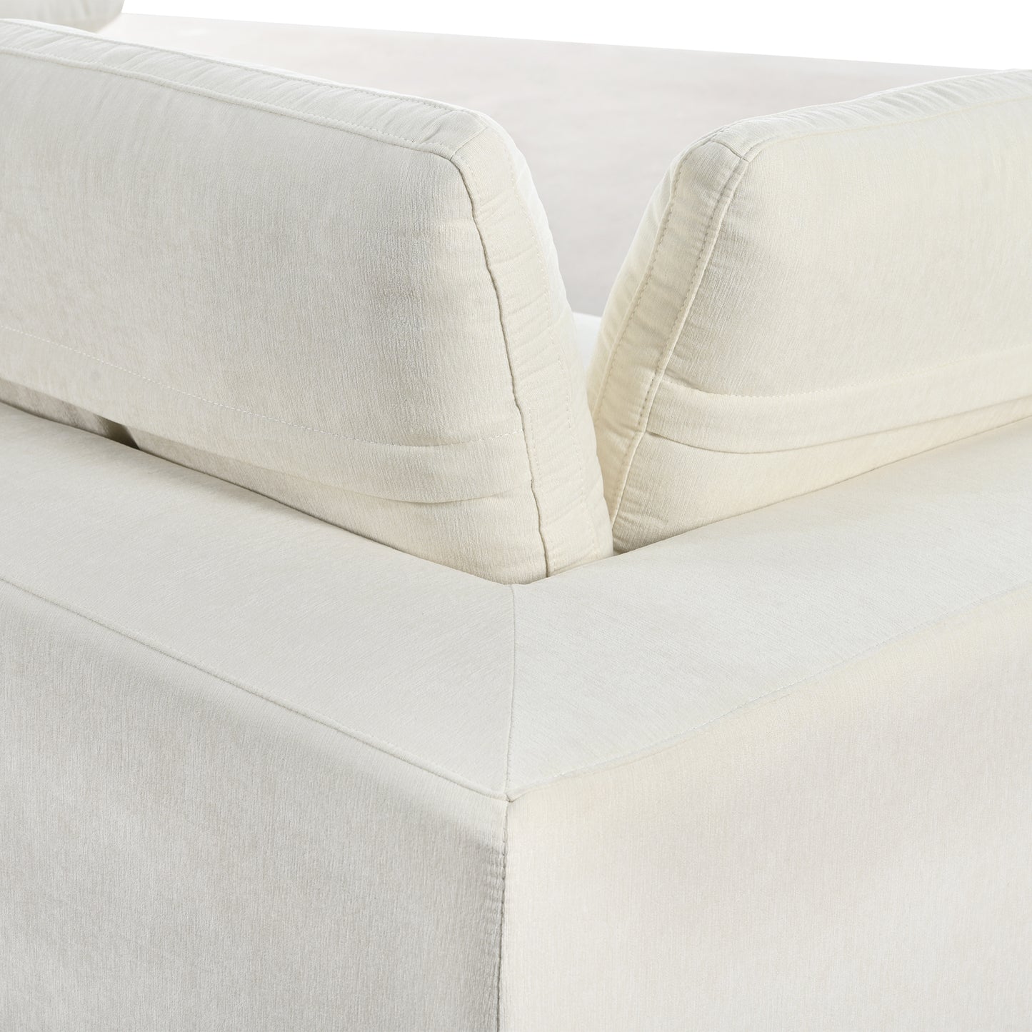 Cloud Couch Sectional, Large Modular Sofa with Ottoman, Beige