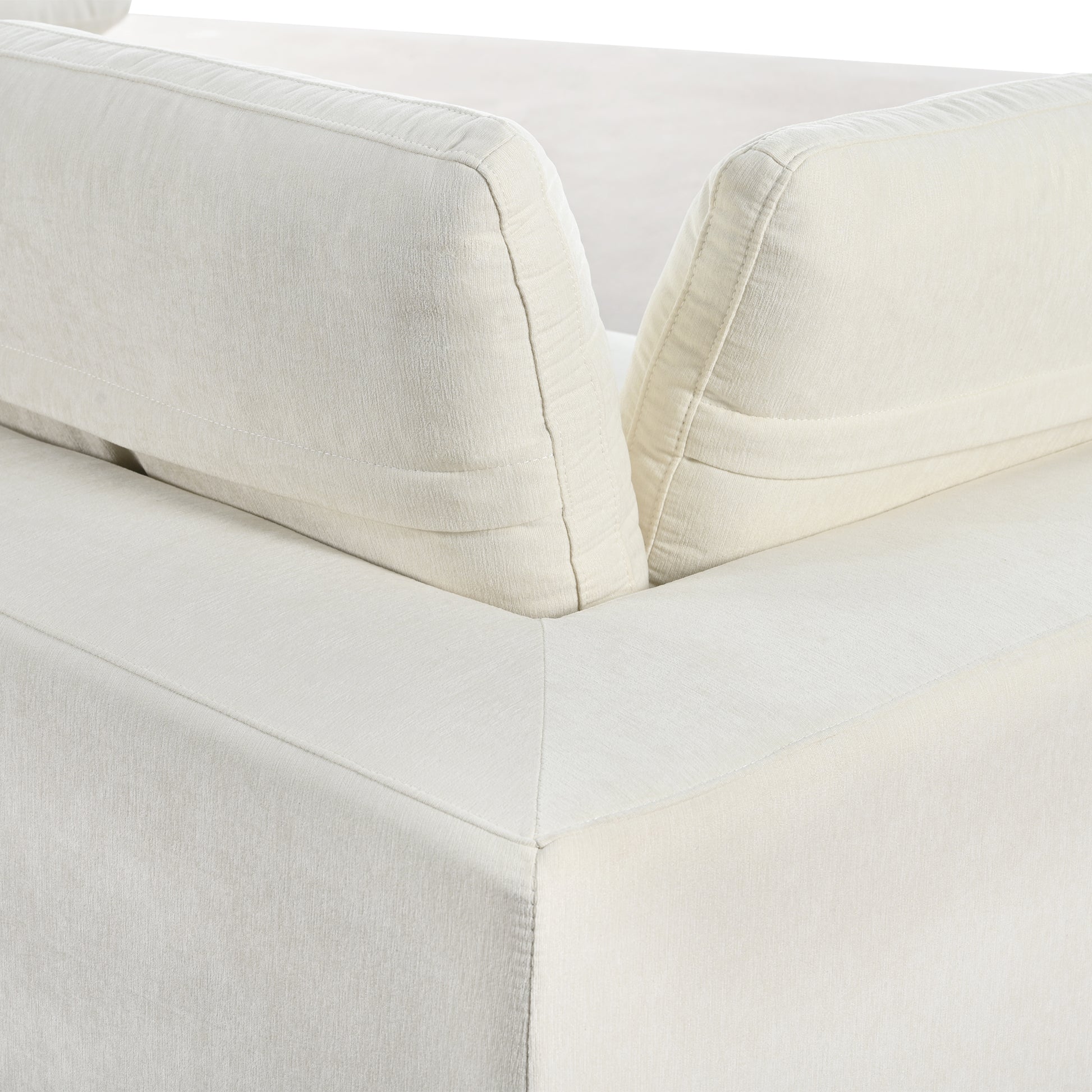 Cloud Couch Sectional, Large Modular Sofa with Ottoman, Beige