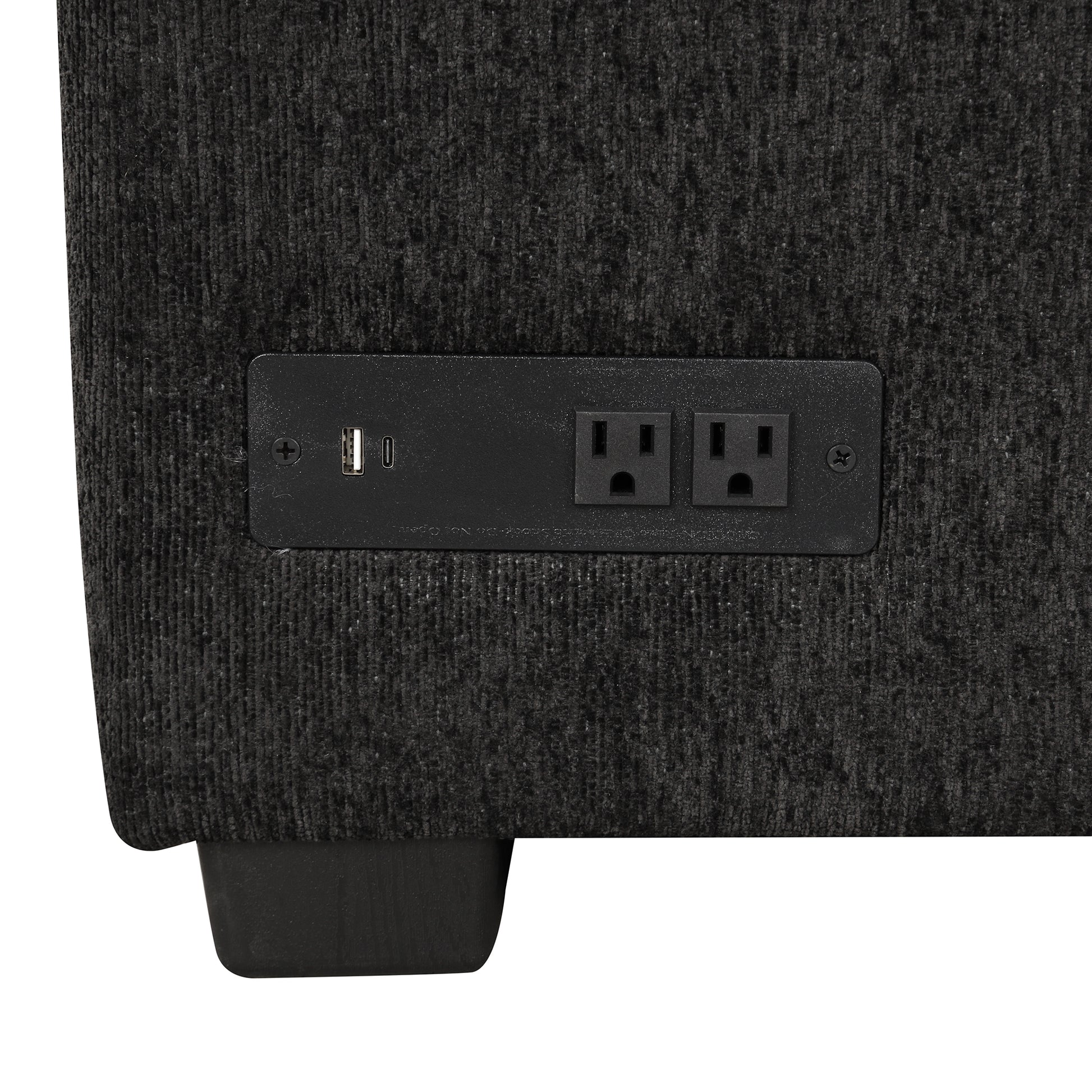 Louie Sectional Sleeper Sofa, Couch with Chaise and Storage - Black