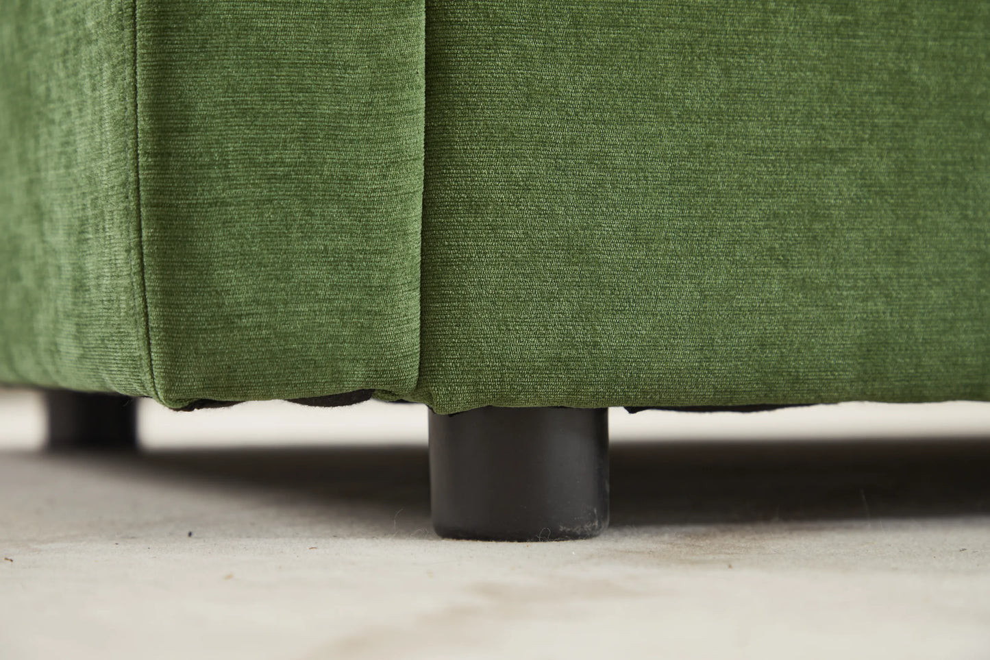 3 Seater Sofa, L Shaped Couch with Ottoman, Beige/Gray/Green
