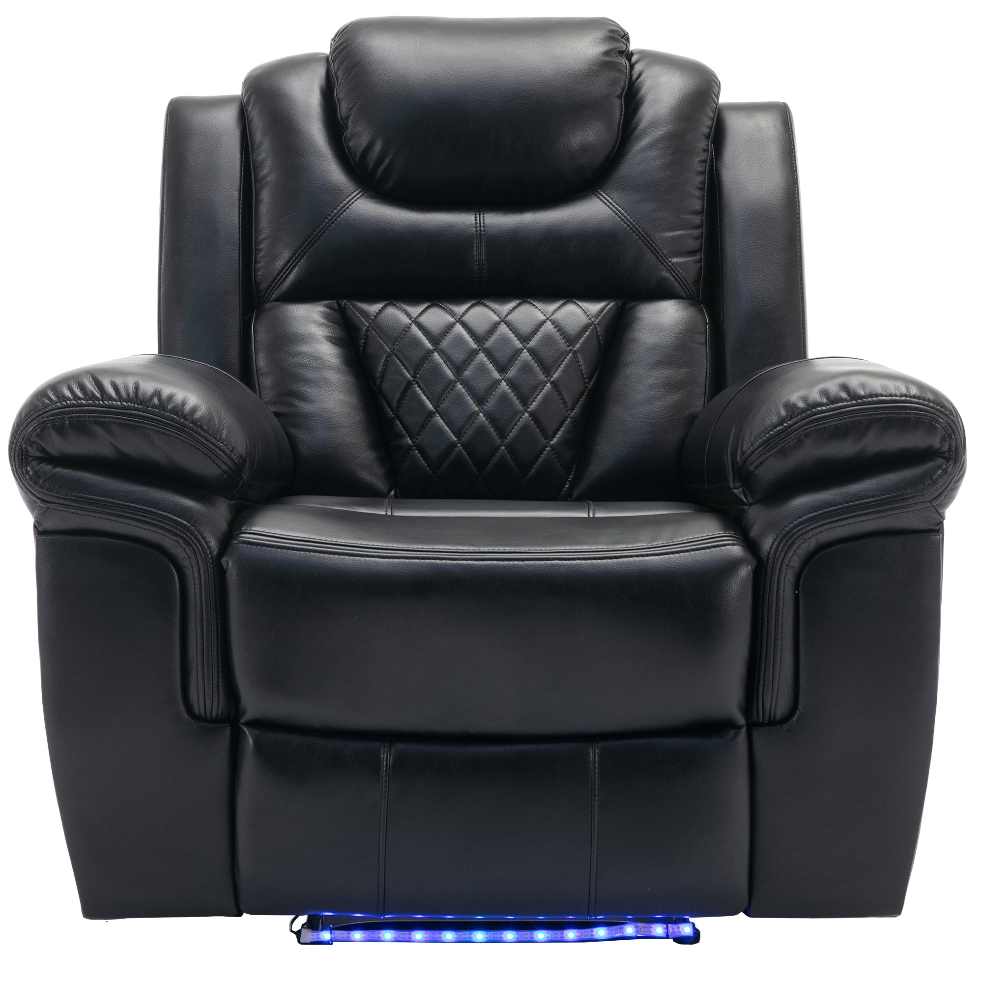 Louie Luxury Recliner Sofa Set, Home Theater Seating with LED Lights