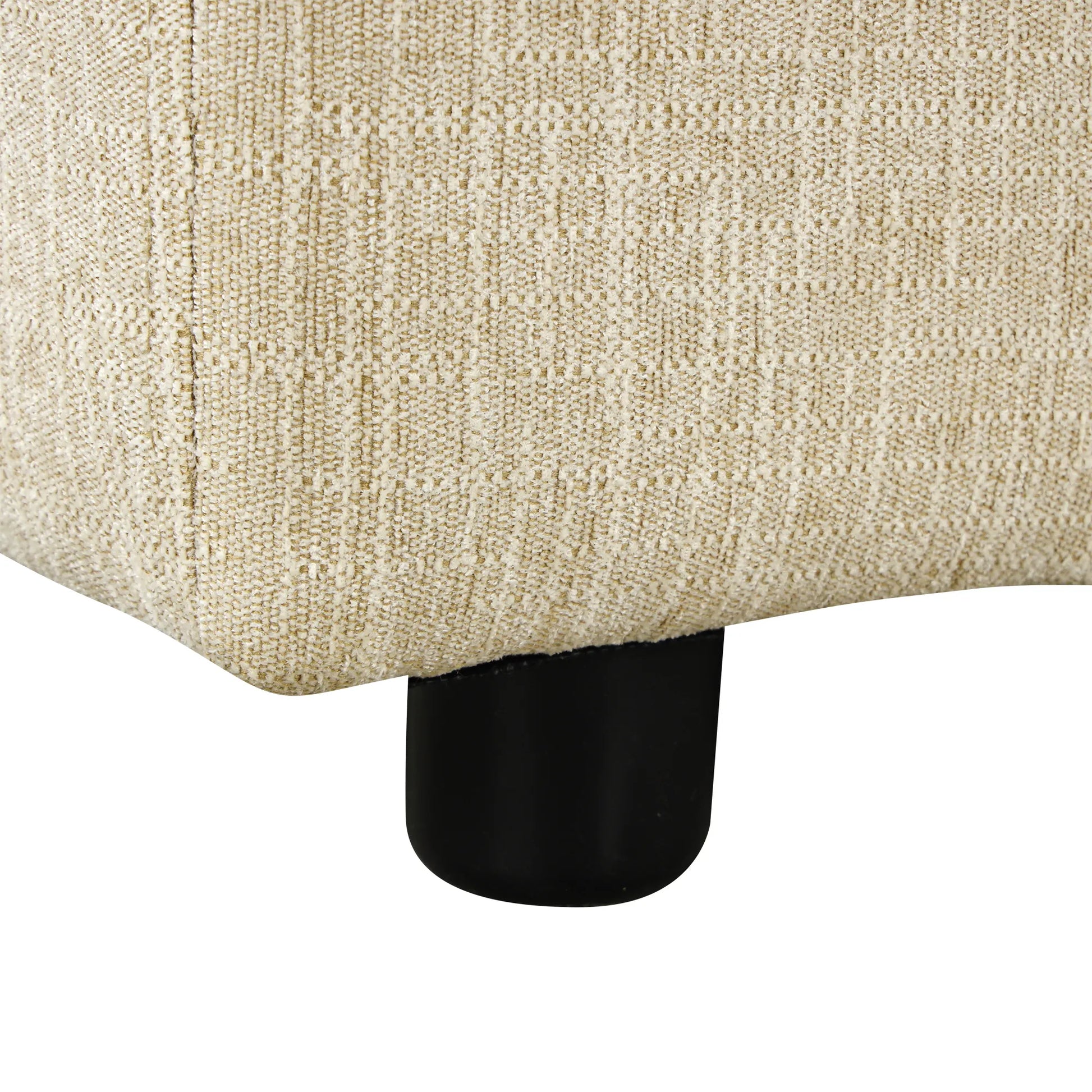 Comfy Sectional Cloud Couch, Chenille Sofa with Ottoman, Beige