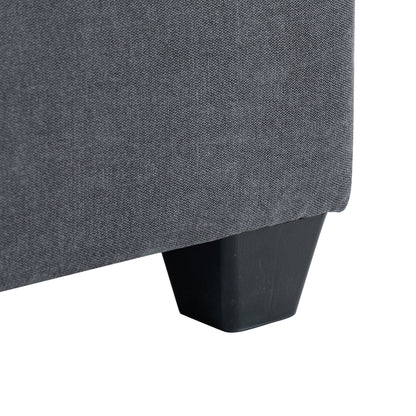 Modular Sofa with Removable Storage Ottoman, 5 Seat Sectional sofa with 2 Hidden Cup Holders
