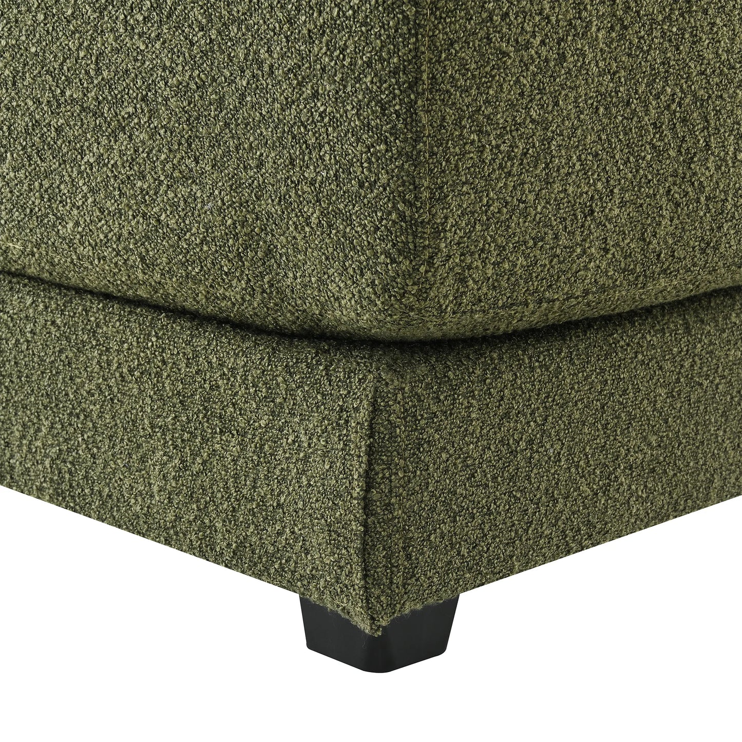 L Shape Couch, Deep Seat Sectional Sofa with Reversible Chaise, Green