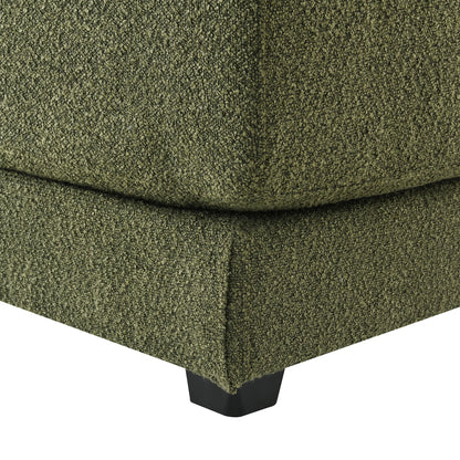 L Shape Couch, Deep Seat Sectional Sofa with Reversible Chaise, Green