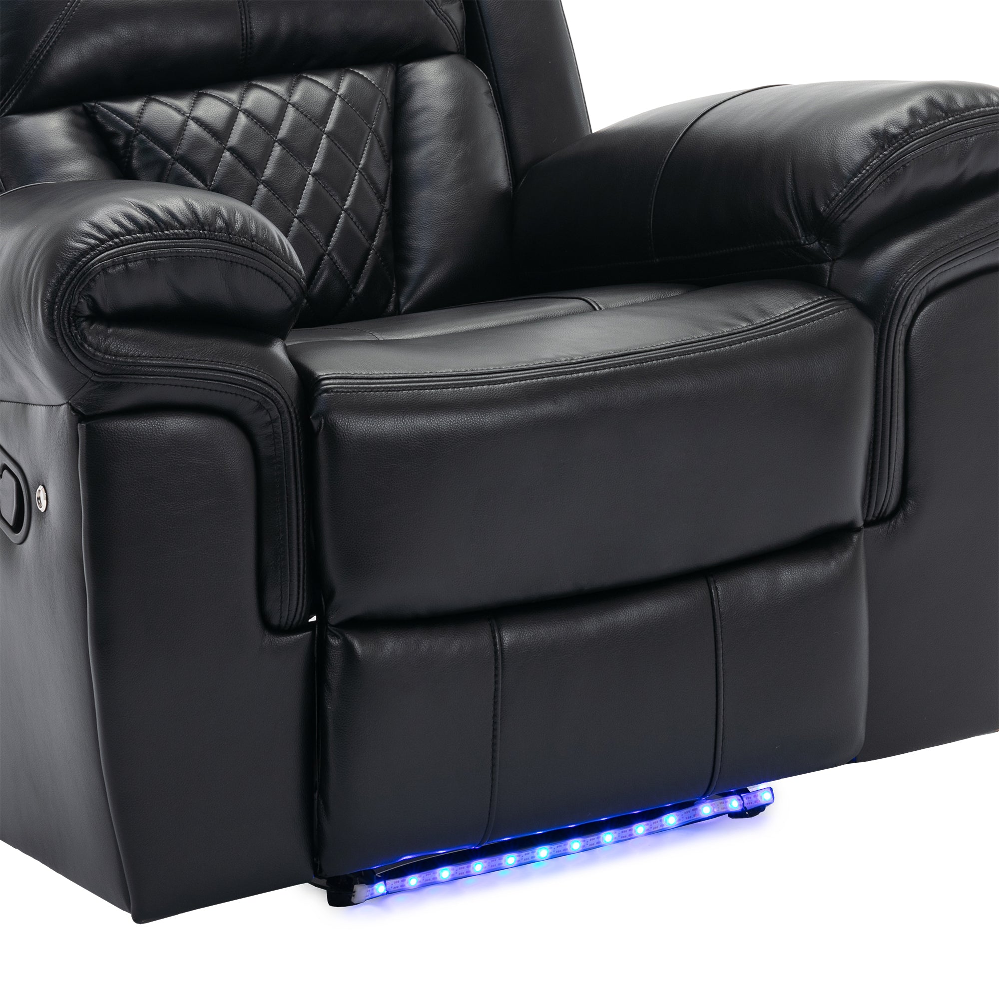 Louie Luxury Recliner Sofa Set, Home Theater Seating with LED Lights