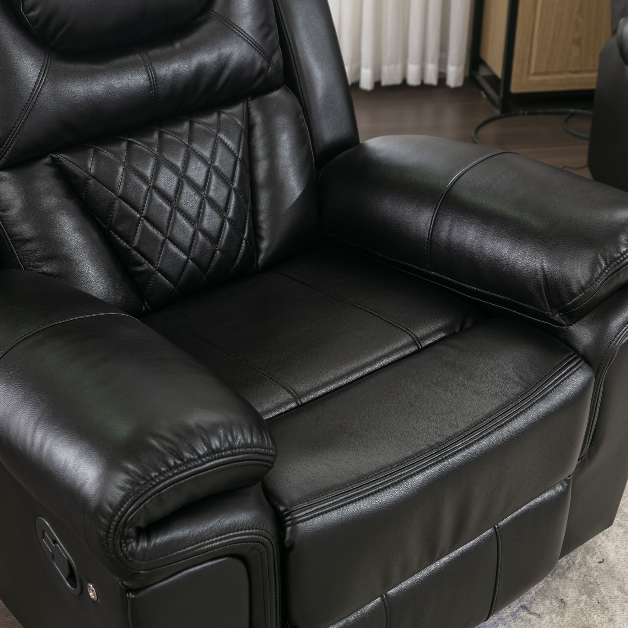 Louie Luxury Recliner Sofa Set, Home Theater Seating with LED Lights