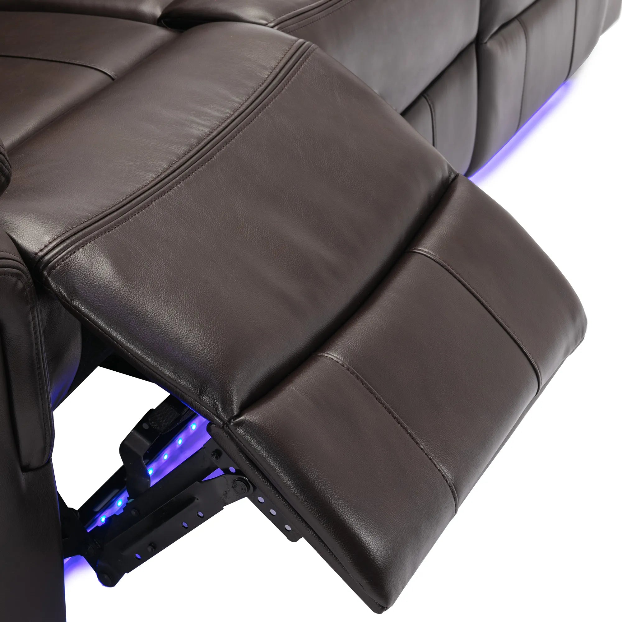 Louie Luxury Recliner Sofa Set, Home Theater Seating with LED Lights