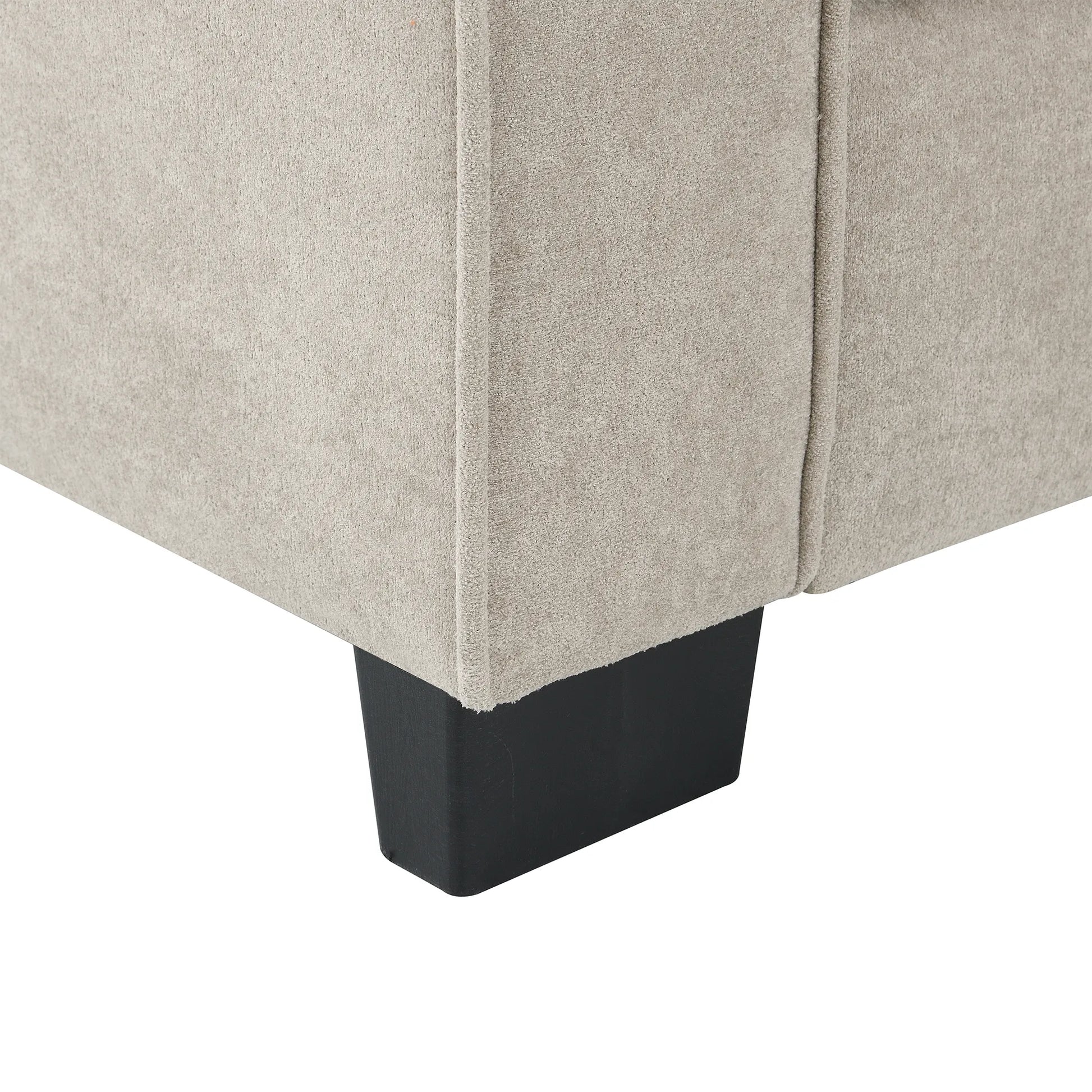 Corner Sectional Sofa, L-Shaped Comfy Couch, Khaki