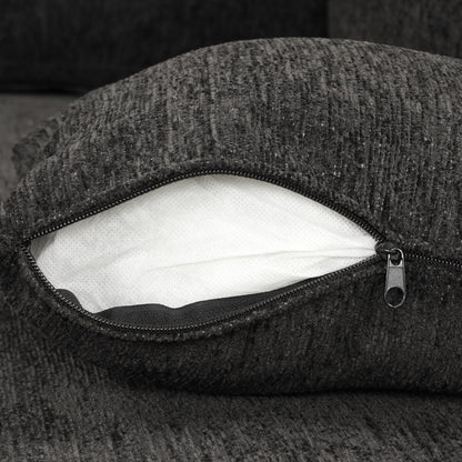 Louie Sectional Sleeper Sofa, Couch with Chaise and Storage - Black