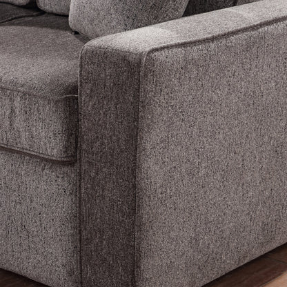 Louie Sleeper Sectional, Couch L Shape - Brown