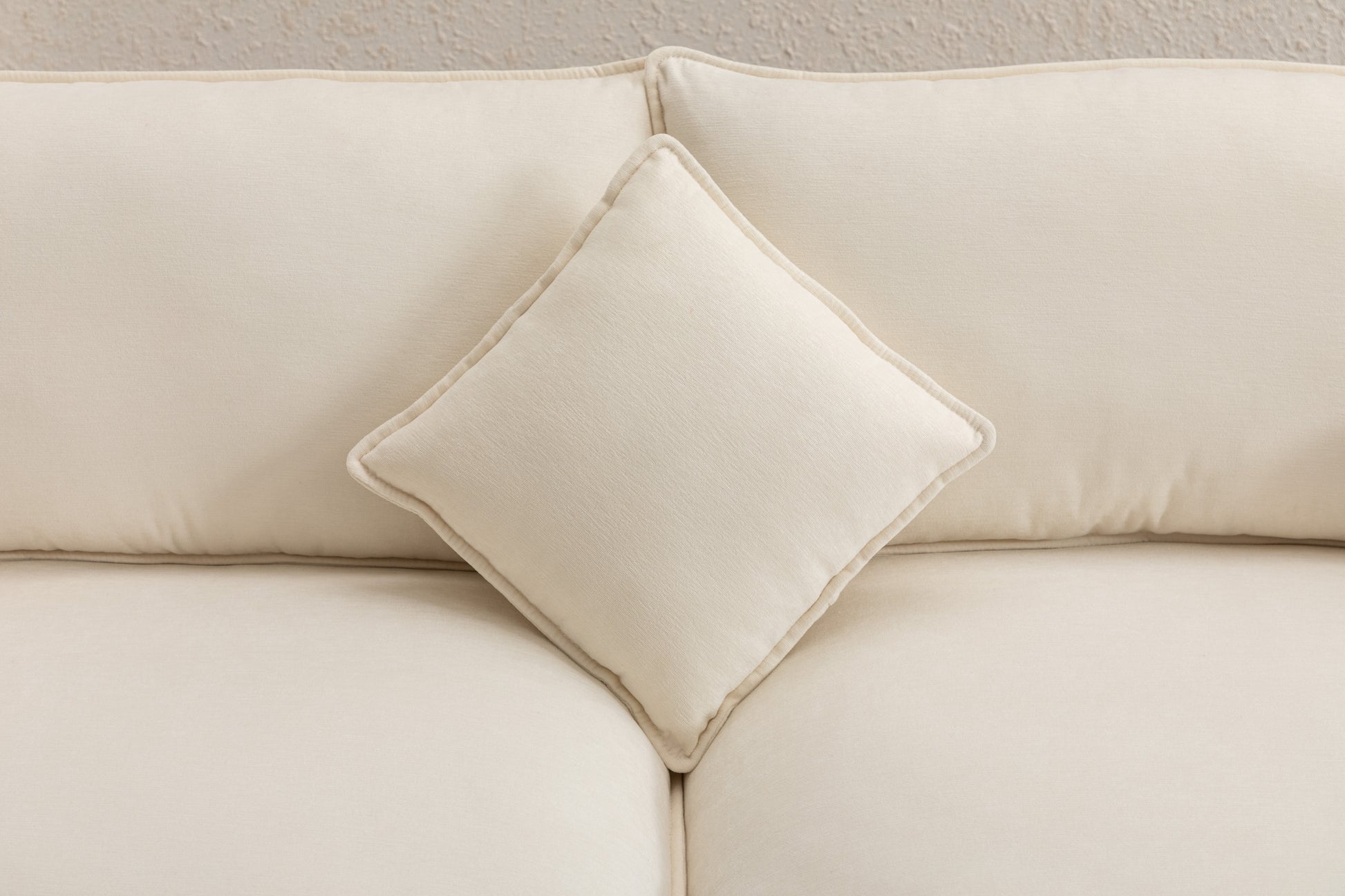 Louie Sofa L Shape, Modular Couch with Ottoman - Beige