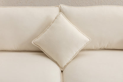Louie Sofa L Shape, Modular Couch with Ottoman - Beige