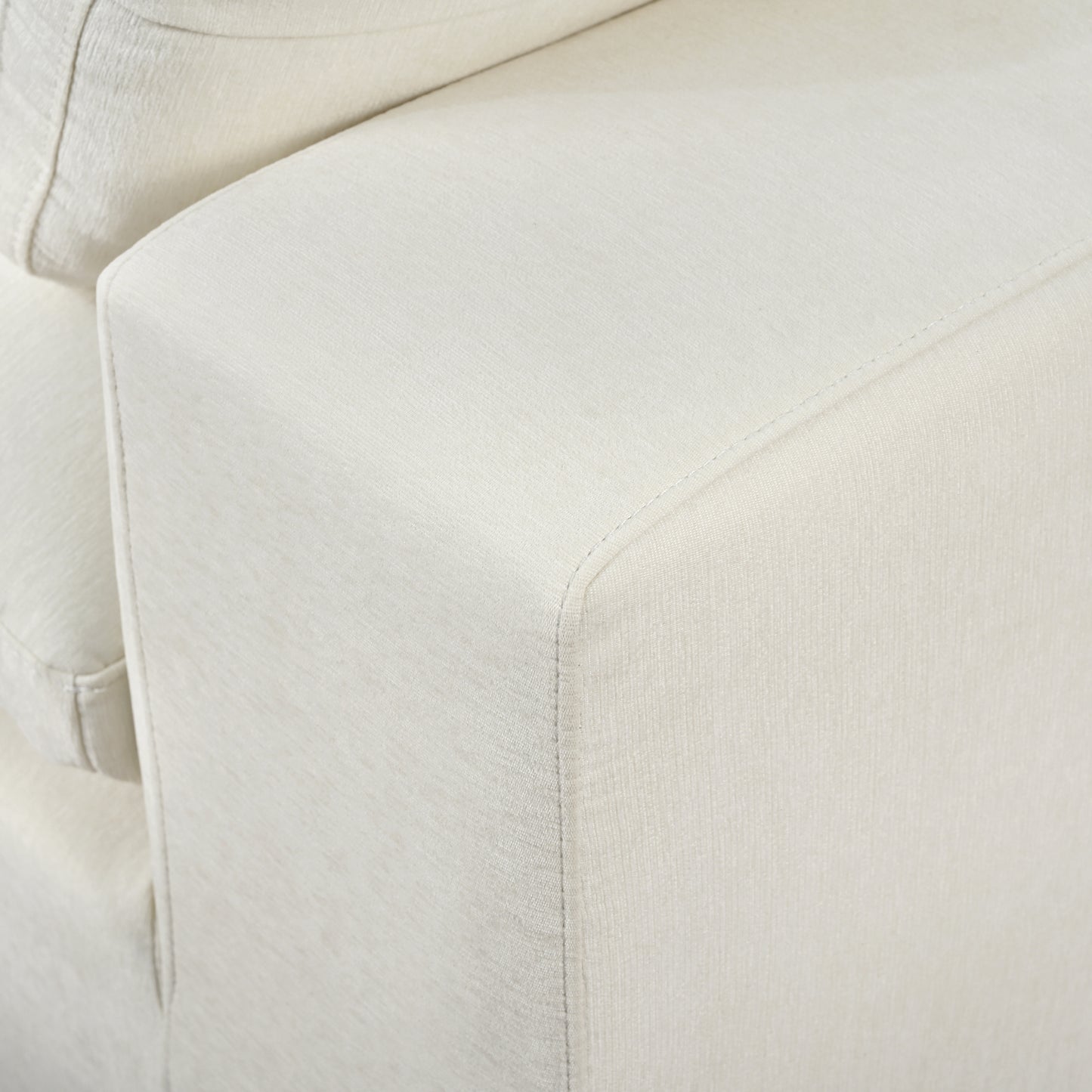 Cloud Couch Sectional, Large Modular Sofa with Ottoman, Beige