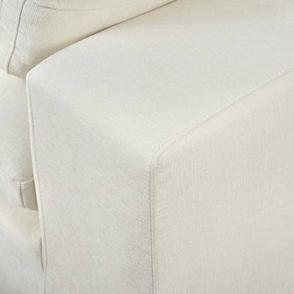 Cloud Couch Sectional, Large Modular Sofa with Ottoman, Beige