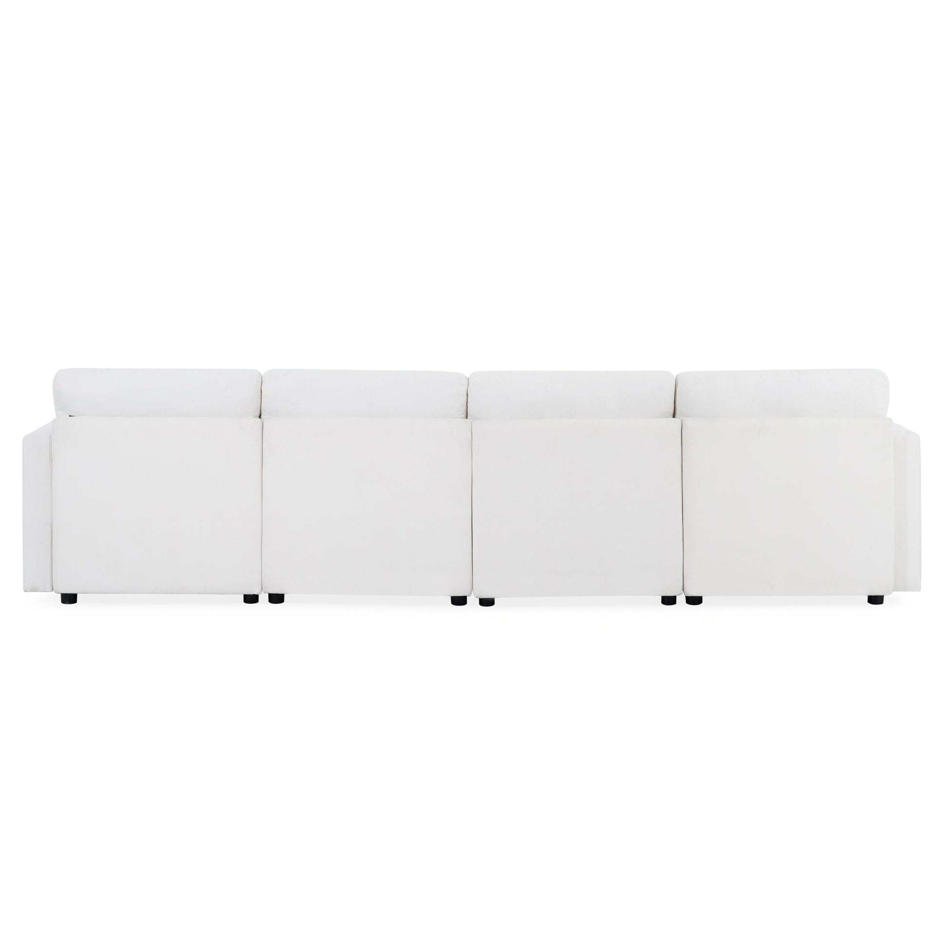 Large Sectional Couch with Storage, Sofa with Chaise- Beige