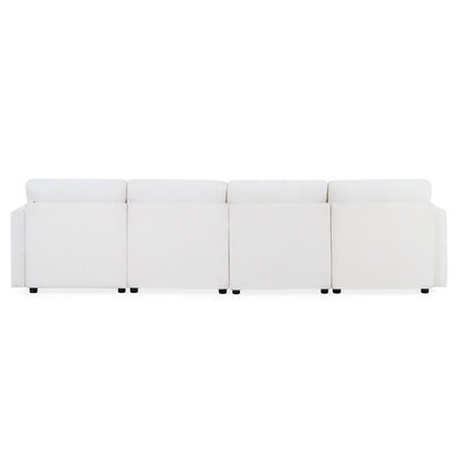 Large Sectional Couch with Storage, Sofa with Chaise- Beige