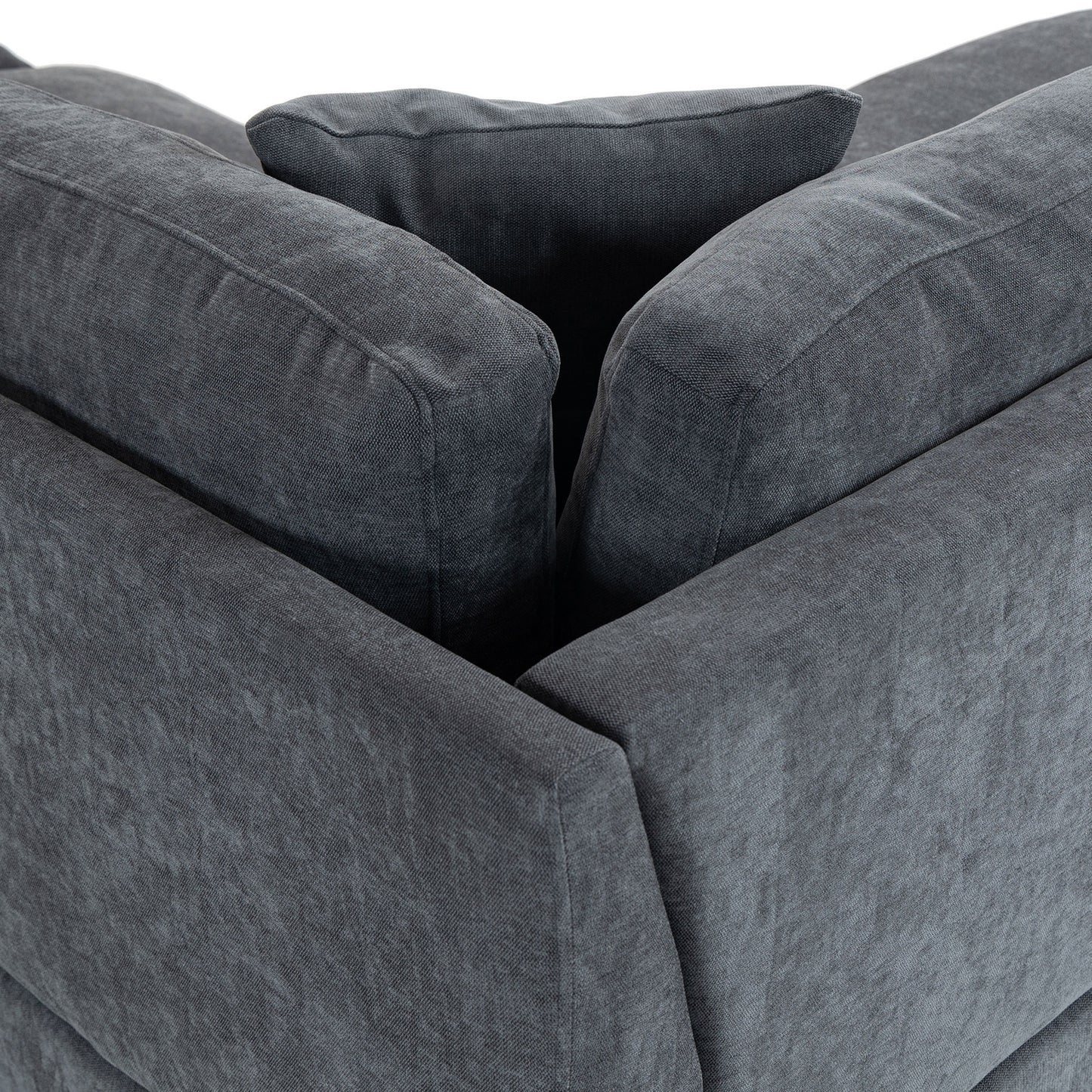 Modular Sofa with Removable Storage Ottoman, 5 Seat Sectional sofa with 2 Hidden Cup Holders