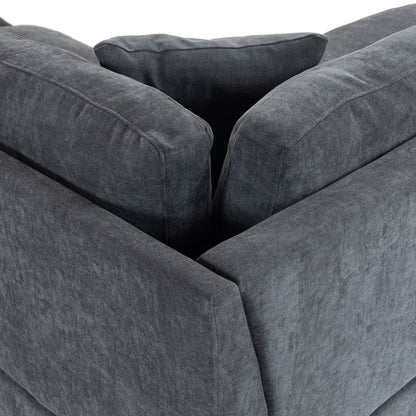 Modular Sofa with Removable Storage Ottoman, 5 Seat Sectional sofa with 2 Hidden Cup Holders