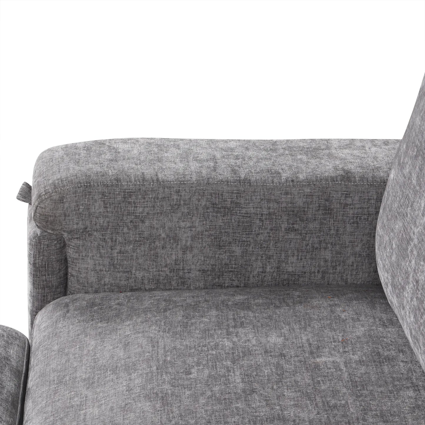 Sleeper Sectional, Sofa L Shape, Couch with Ottoman and Storage, Gray