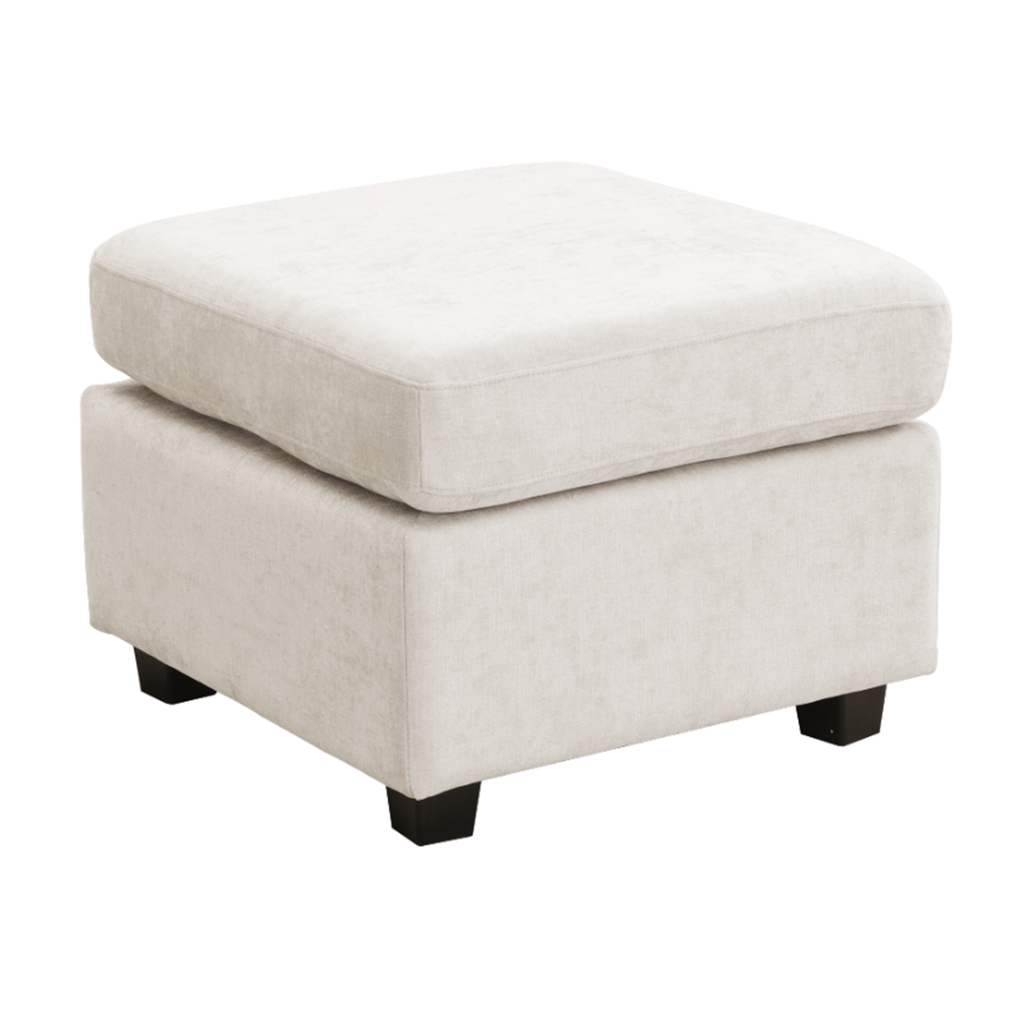 U Shaped Couch, Chenille Sectional Sofa with Ottoman, Beige