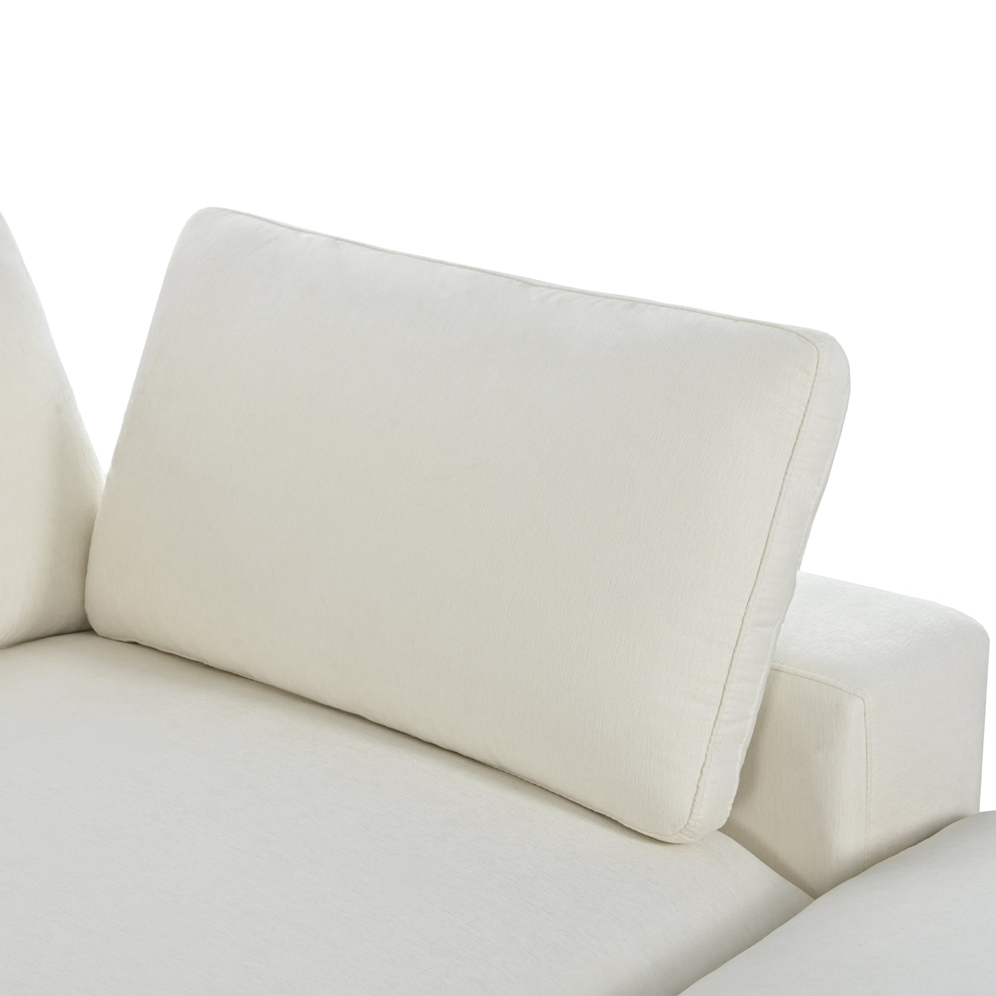 Cloud Couch Sectional, Large Modular Sofa with Ottoman, Beige
