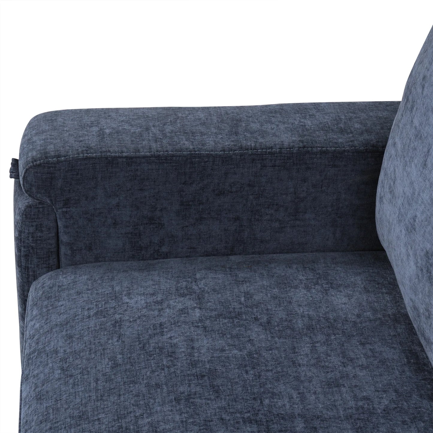 Sleeper Sectional, Sofa L Shape, Couch with Ottoman and Storage, Blue
