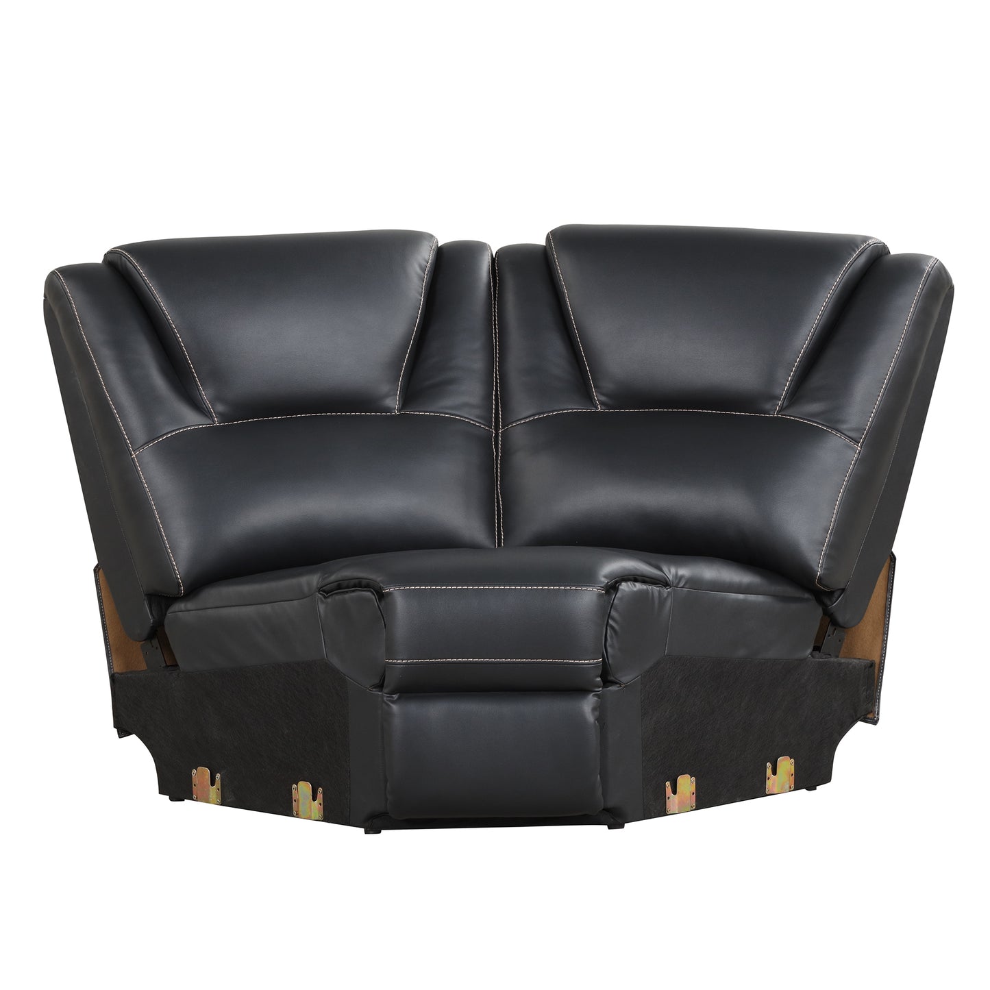 Modern Reclining Sofa, Corner Sectional Couch Recliner, Black